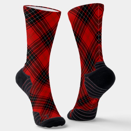 Wemyss tartan red black plaid sokken (Gebogen)