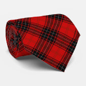 Wemyss tartan red black plaid stropdas (Opgerold)