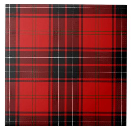 Wemyss tartan red black plaid tegeltje (Voorkant)
