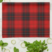 Wemyss tartan red black plaid theedoek (Gevouwen)