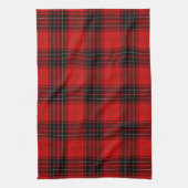 Wemyss tartan red black plaid theedoek (Verticaal)