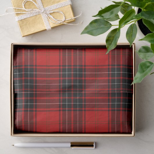 Wemyss tartan red black plaid tissuepapier (Geschenk)