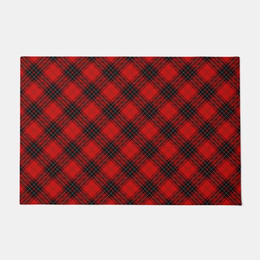 Wemyss tartan rood zwart geruit deurmat (Voorkant)