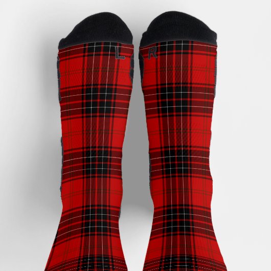 Wemyss tartan rood zwart geruit sokken (Top)