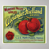  Wenatchee appels Cashmere Washington Fruit Poster (Voorkant)