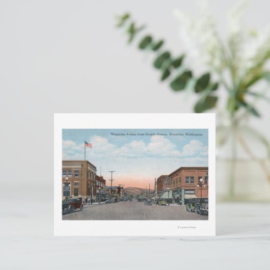 Wenatchee Ave Uitzicht uit Orondo Ave Briefkaart (Staand voorkant)