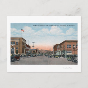 Wenatchee Ave Uitzicht uit Orondo Ave Briefkaart