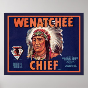  Wenatchee Chief Apples Advertentie Poster