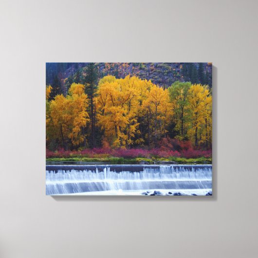 Wenatchee-dam in het najaar canvas afdruk (Voorkant)