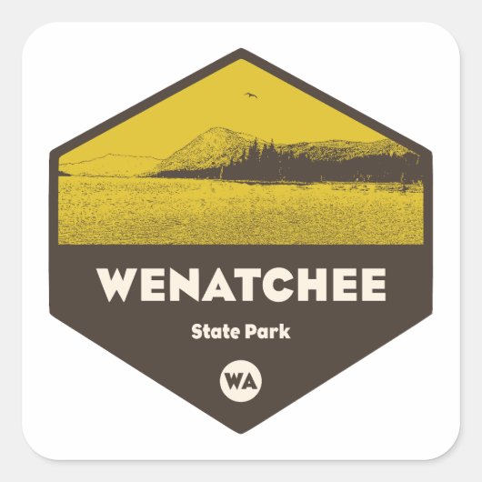 Wenatchee State Park, Washington Vierkante Sticker (Voorkant)