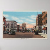 Wenatchee, Uitzicht van Wenatchee Ave. Poster (Voorkant)