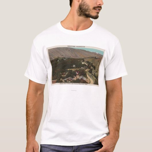 Wenatchee, WABird's Eye of Ranch in de Valley T-shirt (Voorkant)