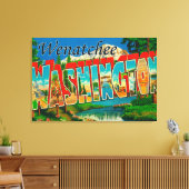 Wenatchee, WashingtonLarge Letter Scenes Canvas Afdruk (Insitu (Woonkamer))