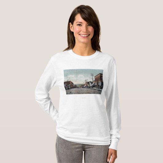 Wenatchee, WashingtonView of Main Street T-shirt (Voorkant volledig)
