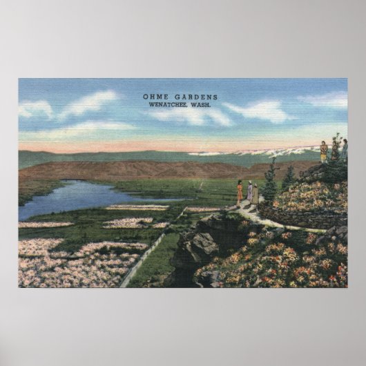 Wenatchee, WashingtonView van Ohme tuinen # 1 Poster (Voorkant)
