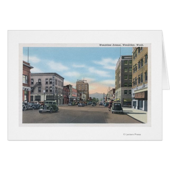 Wenatchee, WashingtonWenatchee Avenue Scene # (Voorkant Horizontaal)