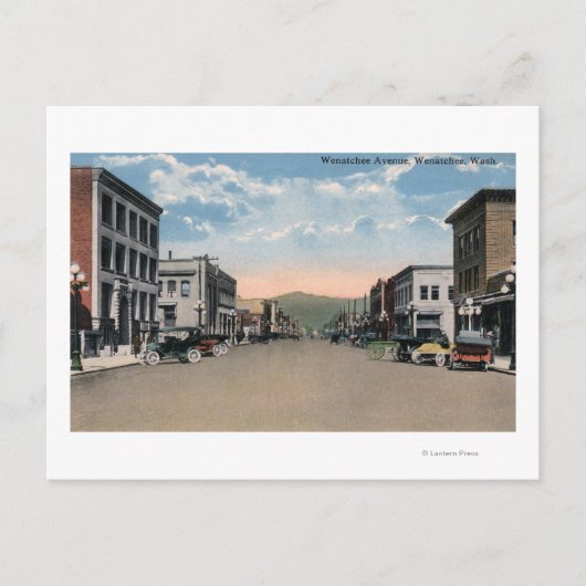 Wenatchee, WashingtonWenatchee Avenue Scene # 2 Briefkaart (Voorkant)