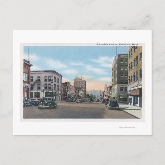 Wenatchee, WashingtonWenatchee Avenue Scene # Briefkaart (Voorkant)