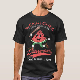 Wenatchee Watermeloenen Retro Minor League Basebal T-shirt