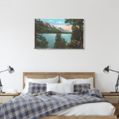 Wenatchee, WAView of Lake Wenatchee Canvas Afdruk (Insitu (Slaapkamer))
