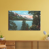 Wenatchee, WAView of Lake Wenatchee Canvas Afdruk (Insitu (Woonkamer))