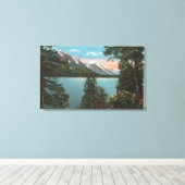 Wenatchee, WAView of Lake Wenatchee Canvas Afdruk (Insitu (Houten vloer))