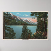 Wenatchee, WAView of Lake Wenatchee Poster (Voorkant)