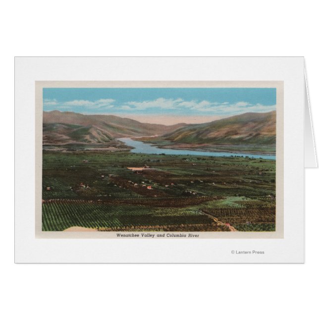 Wenatchee, WAView of Valley & Columbia River (Voorkant Horizontaal)