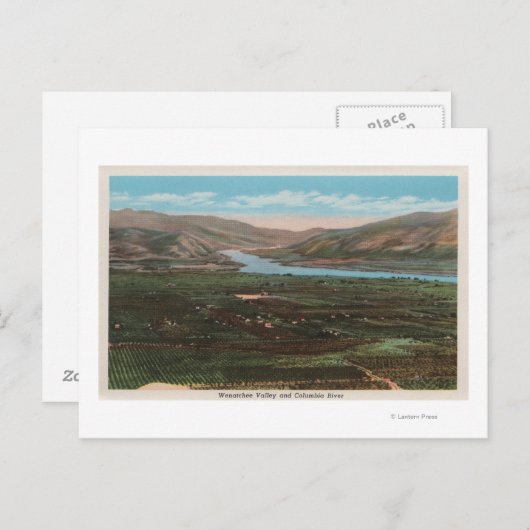 Wenatchee, WAView of Valley & Columbia River Briefkaart (Voorkant / Achterkant)
