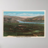 Wenatchee, WAView of Valley & Columbia River Poster (Voorkant)