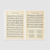 Wenceslas + Holly Ivy Bladmuziek DU6 Decoupage Tissuepapier (Voorkant)