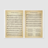 Wenceslas + Holly Ivy Bladmuziek DU6F Decoupage Tissuepapier (Voorkant)