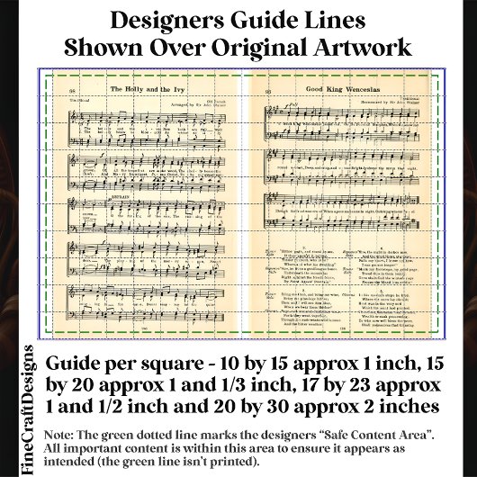 Wenceslas + Holly Ivy Bladmuziek DU6F Decoupage Tissuepapier