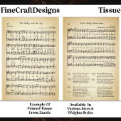 Wenceslas + Holly Ivy Bladmuziek DU6F Decoupage Tissuepapier