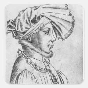 Wenceslaus I, eerste hertog van Luxemburg Vierkante Sticker