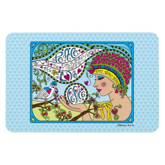 Wend u Peace_Flexible Magnet 6 x 4 inch Magneet (Horizontaal)