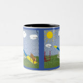 Wendbaarheid - Stoppen op de Teter Tweekleurige Koffiemok (Center)