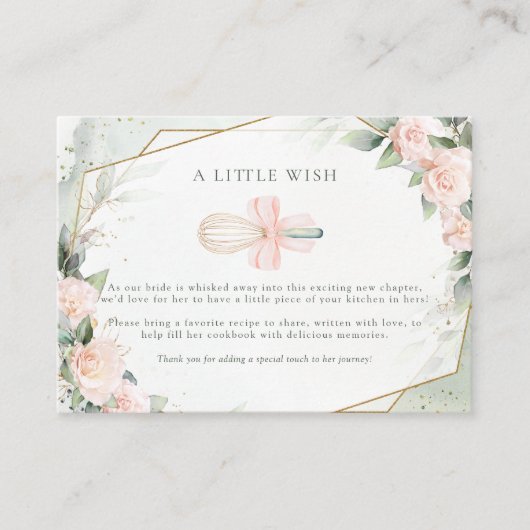 Wende weg Bloemen Vrijgezellenfeest Wishing Well Informatiekaartje (Voorkant)