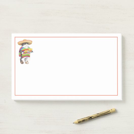 WENDELITO CAT 10"X6" Post it Notes (Op bureau)