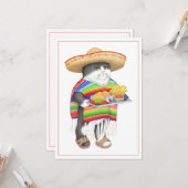 WENDELITO CAT Spaans Verjaardag Flat Kaart (Voorkant / Achterkant in situ)