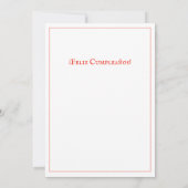 WENDELITO CAT Spaans Verjaardag Flat Kaart (Achterkant)