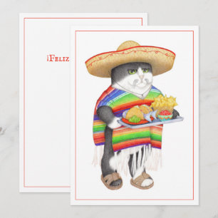 WENDELITO CAT Spaans Verjaardag Flat Kaart