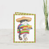 WENDELITO CAT Spaanse Verjaardag Notecard Feestdagen Kaart (Achterkant)