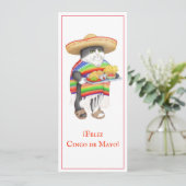 WENDELITO Cinco de Mayo 4x9.25 Platte Kaart (Staand voorkant)