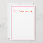 WENDELITO Cinco de Mayo 5x7 Platte Kaart (Achterkant)