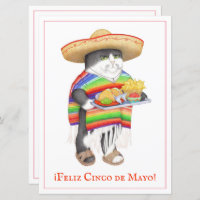 WENDELITO Cinco de Mayo 6.5x8.75 Platte Kaart