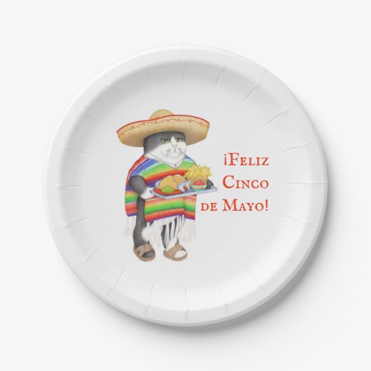 WENDELITO Cinco de Mayo 7" Papieren Bord Rond (Voorkant)
