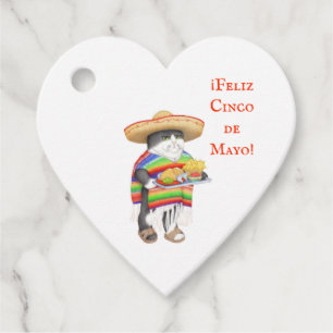 WENDELITO Cinco de Mayo Hart Favor Labels