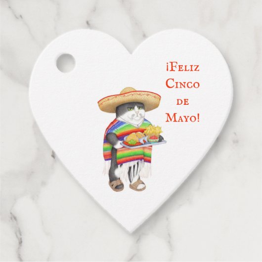 WENDELITO Cinco de Mayo Hart Favor Labels (Voorkant)