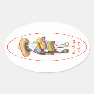WENDELITO Cinco de Mayo Oval Stickers